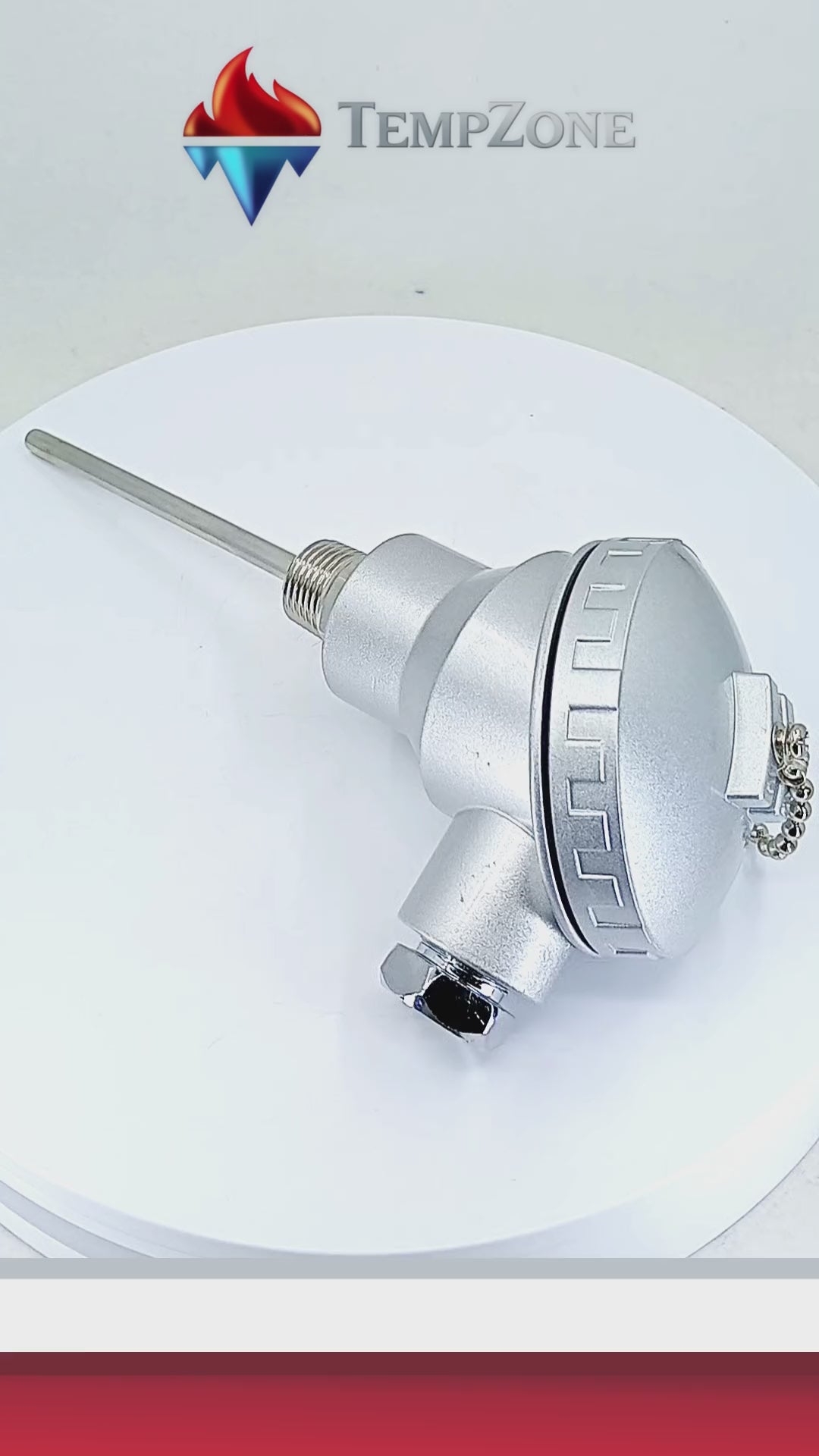 SPT10014X4R12C - Tempzone - Sensor PT100 1/4  x 4  rosca 1/2  NPT cabeza marina y block