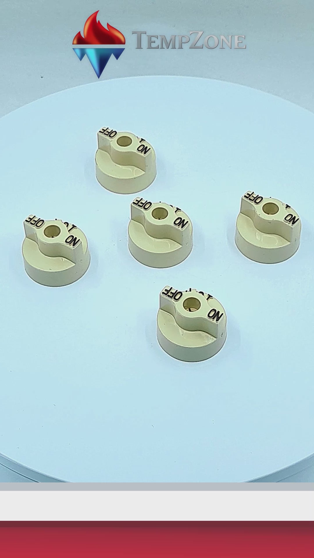 RS-2002 - Robertshaw - Kit de 5 perillas beige para válvula serie 7000