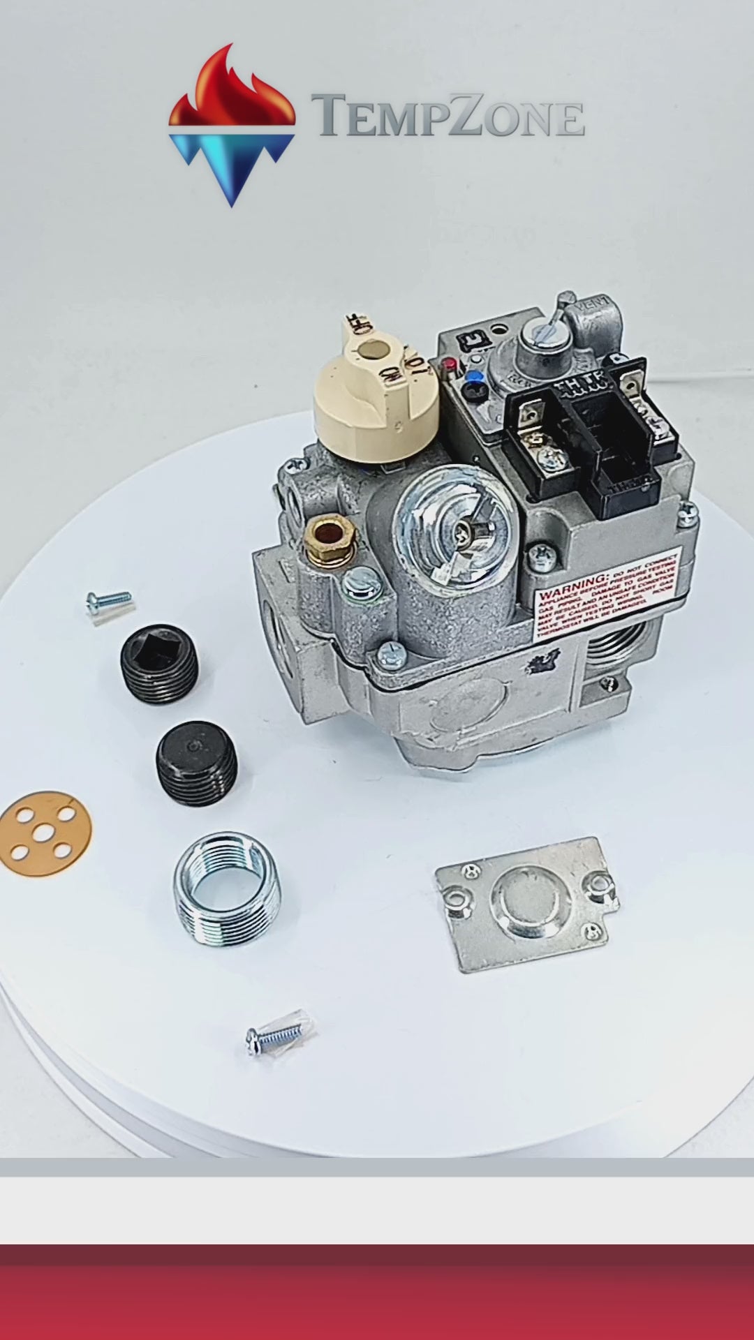 700-402 - Robertshaw - Válvula de gas combinada de 1/2  x 3/4 , lado de 1/2  con tapones 240,000