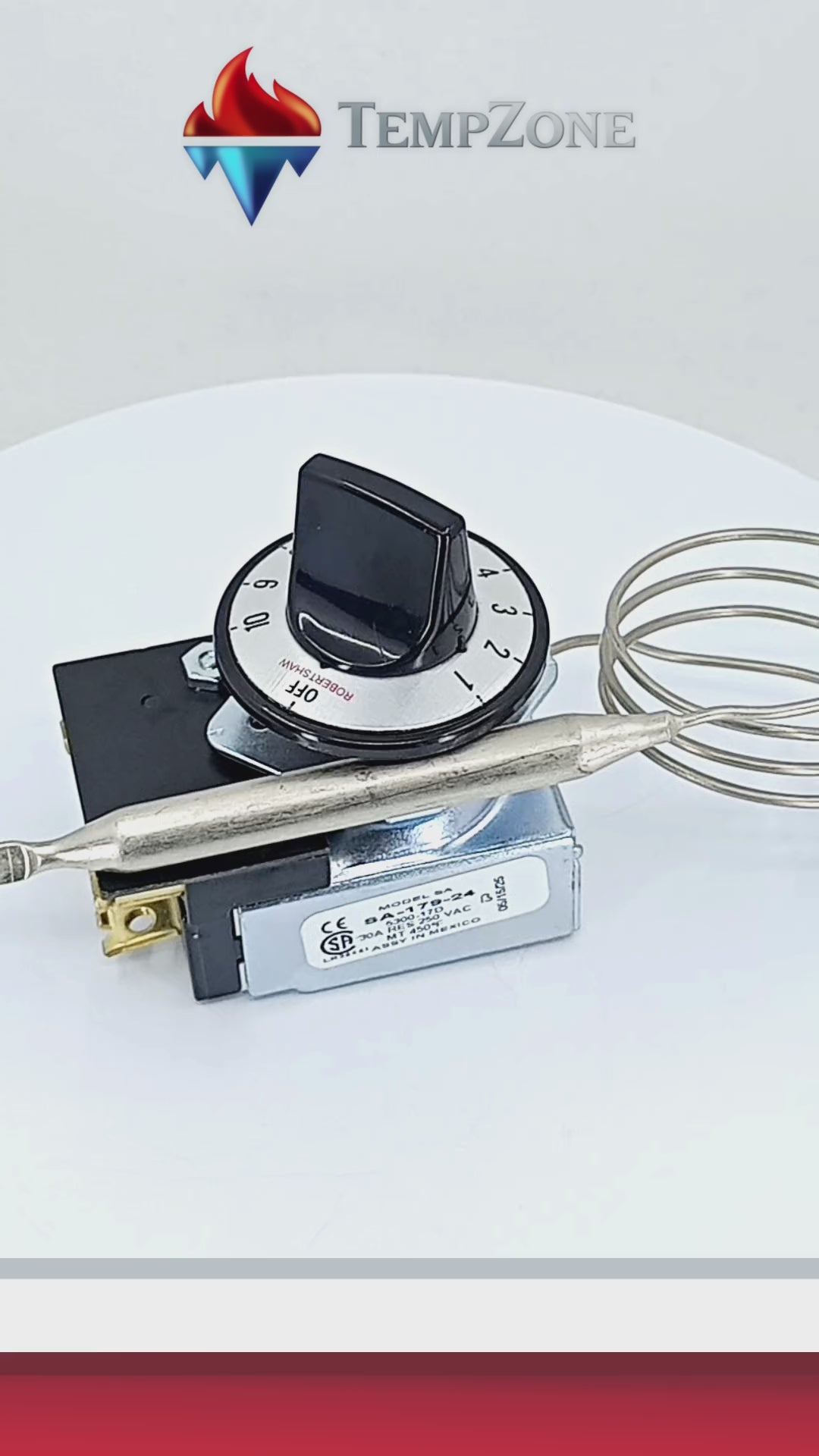 SA-179-24 - Robertshaw - Termostato eléctrico doble contacto tipo SA rango 150 -450°F