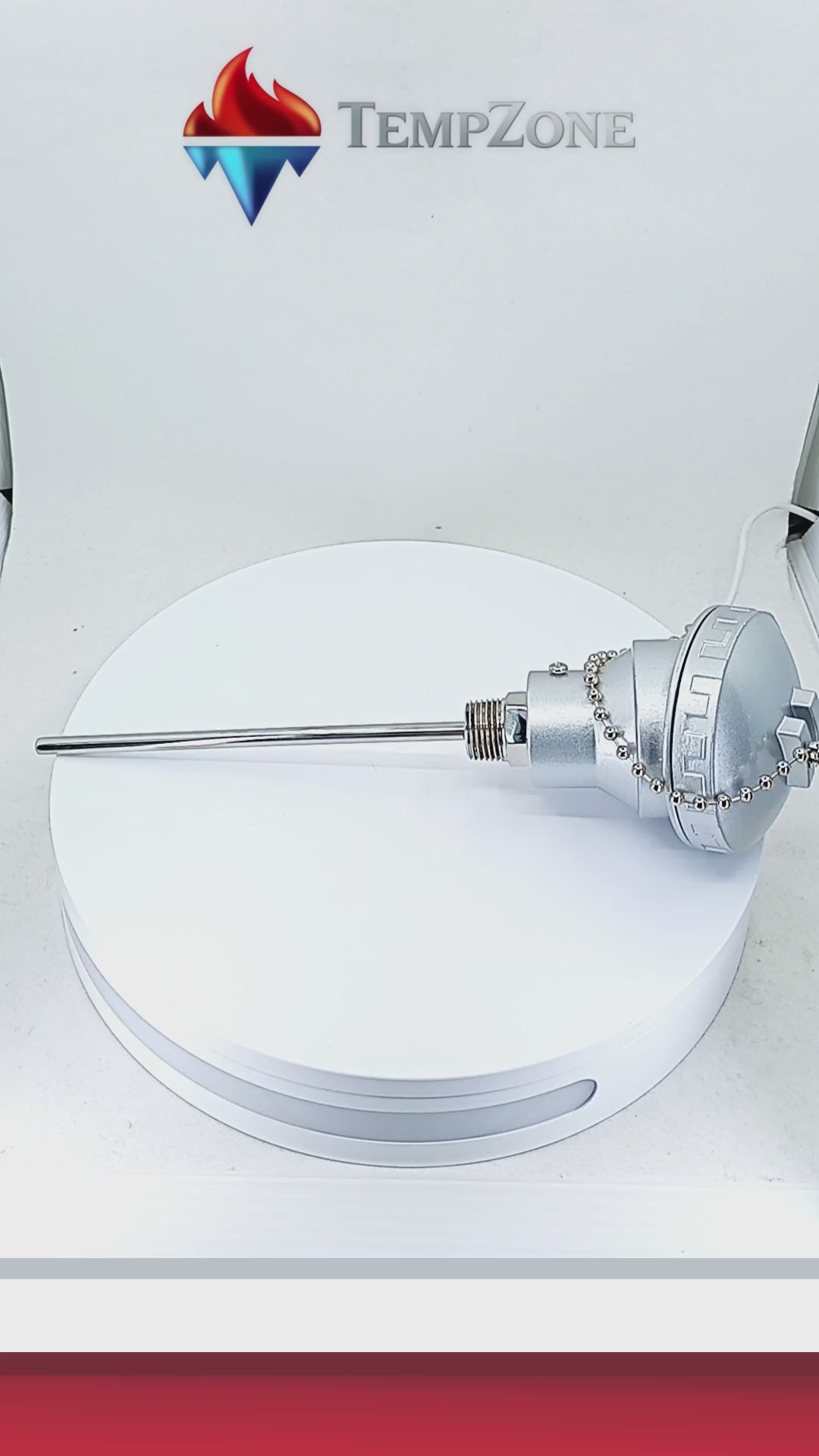 SPT10014X6R12C - Tempzone - Sensor PT100 1/4  x 6  rosca 1/2  NPT cabeza marina y block