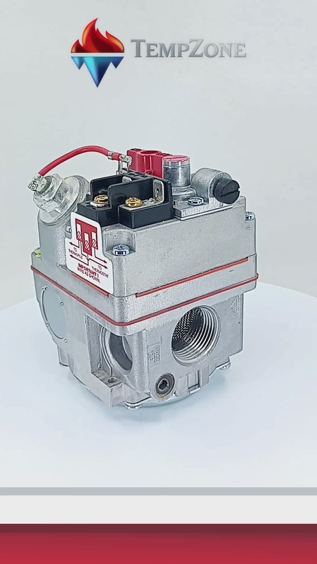 AB007-MV - Alpha Brass - Valvula milivolts gas LP conexiones 3/4  NPT