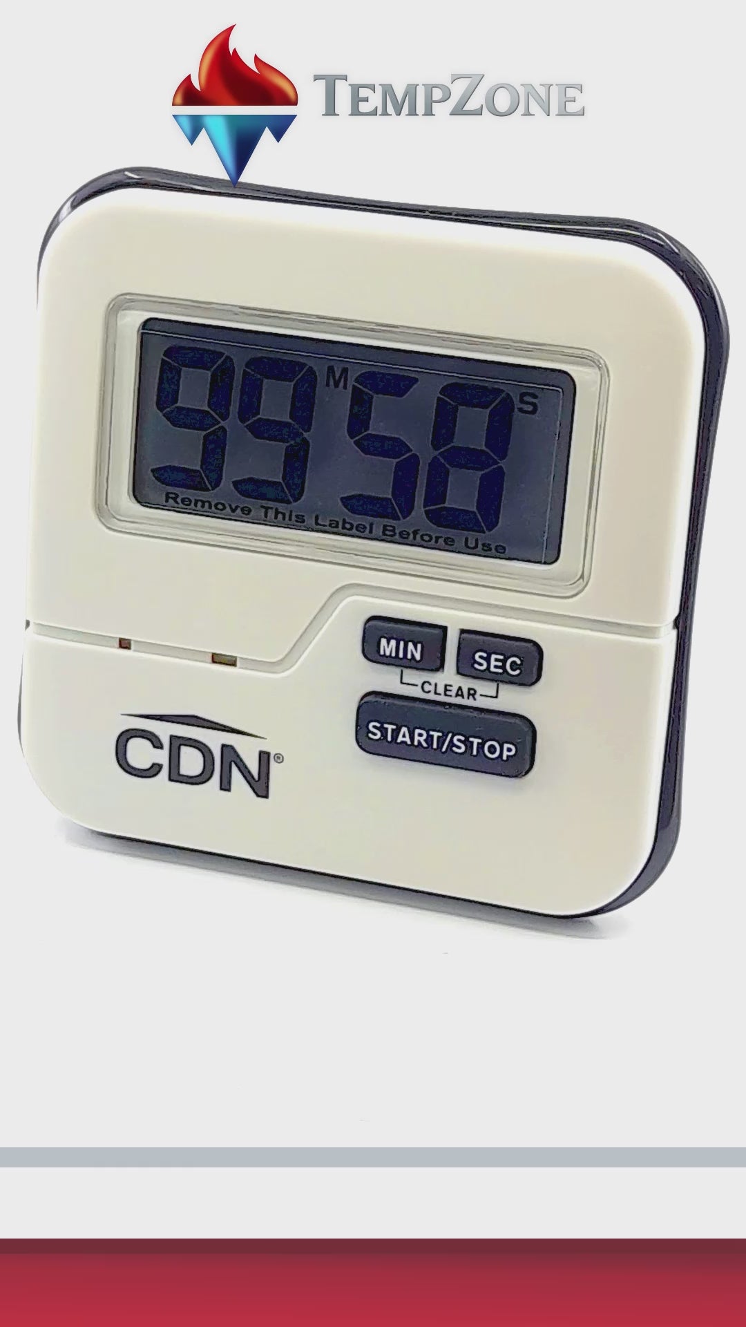 TMW1 - CDN - Temporizador a prueba de agua  alarma Fuerte  24 Hr , min , seg