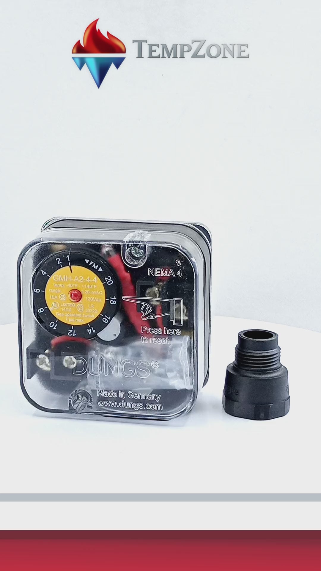 GMH-A2-4-4 - Dungs - Switch de presión para gas 1-20Wc