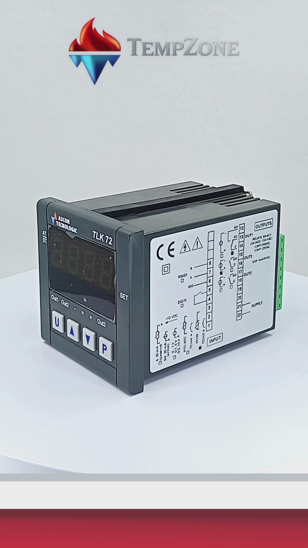 TLK72 - Coel - Control de Temperartura   Ascon Tecnologic  72 * 72 mm