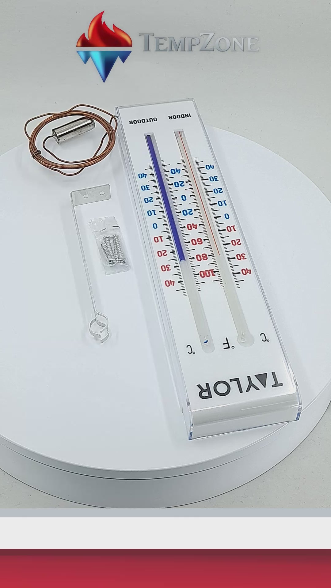 5327 - Taylor - Termometro para Interior  y Exterior Rango -40 a 40 °C