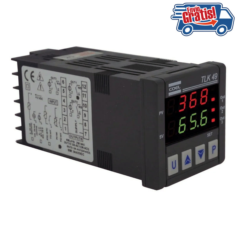 TLK49LCR - Coel - Control de Temperatura Digital 1/16 din